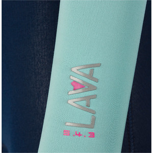 2019 Animal Junior Girl's Lava 5/4 5/4/3mm Gbs Back Zip Wetsuit Navy AW9WQ800